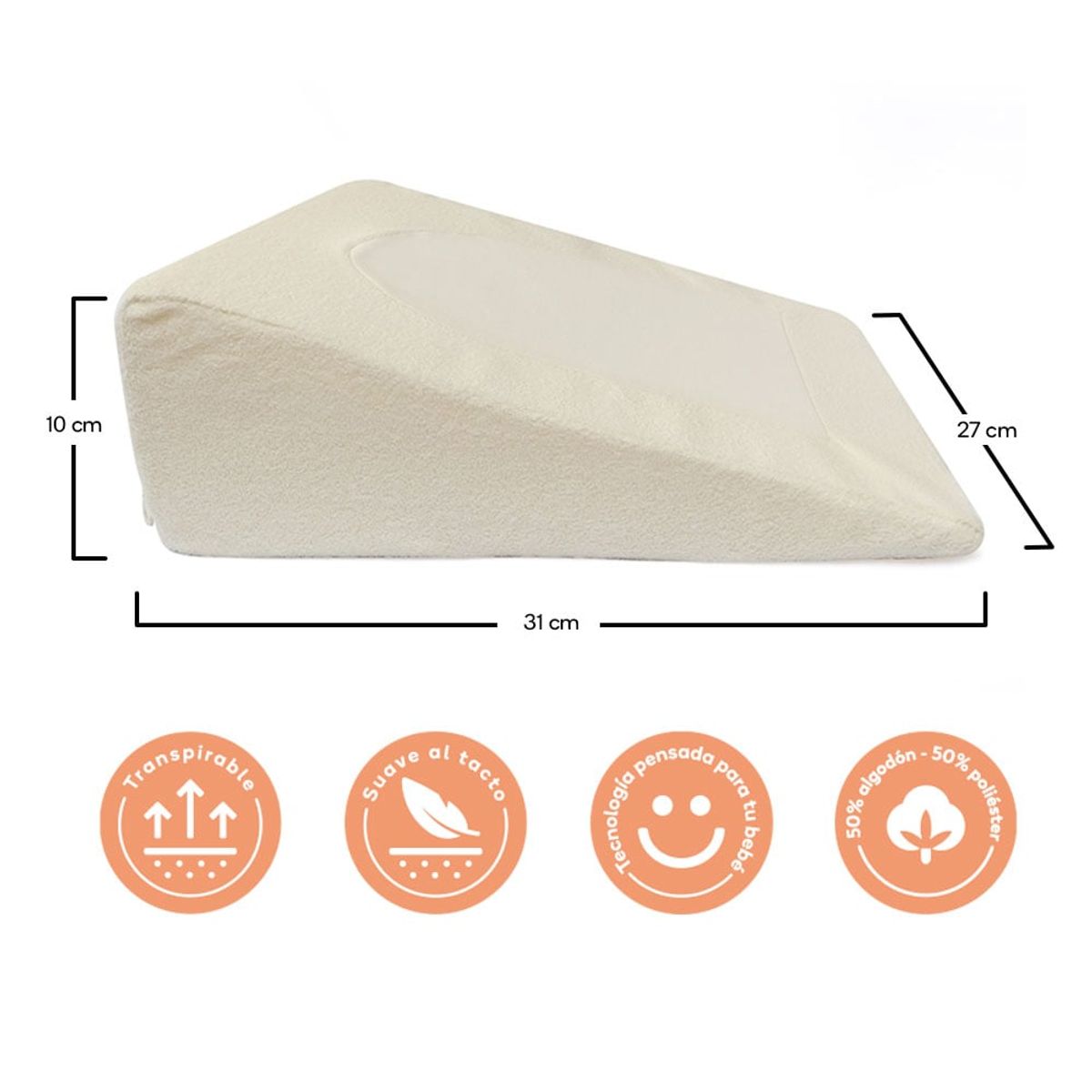 TORAL - Almohada antireflujo para bebés toral beige