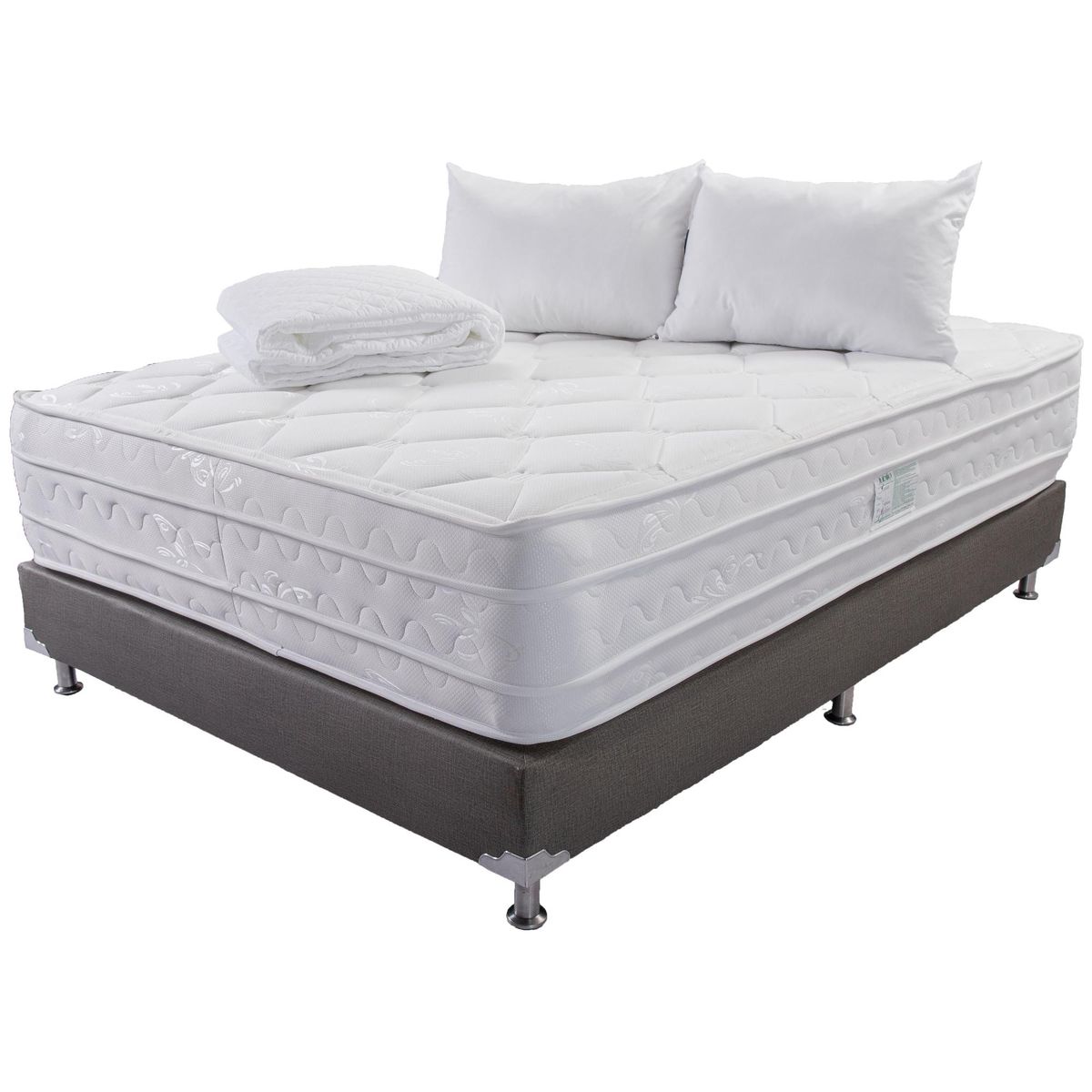 COLCHONES JUBILO - COMBO COLCHON LUMBAR DOBLE PILLOW FIRME 200X200.