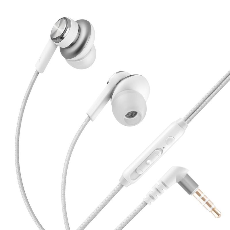 STEREN - Audífonos manos libres con sujeción de imán, control de volumen y cable tipo cordón
