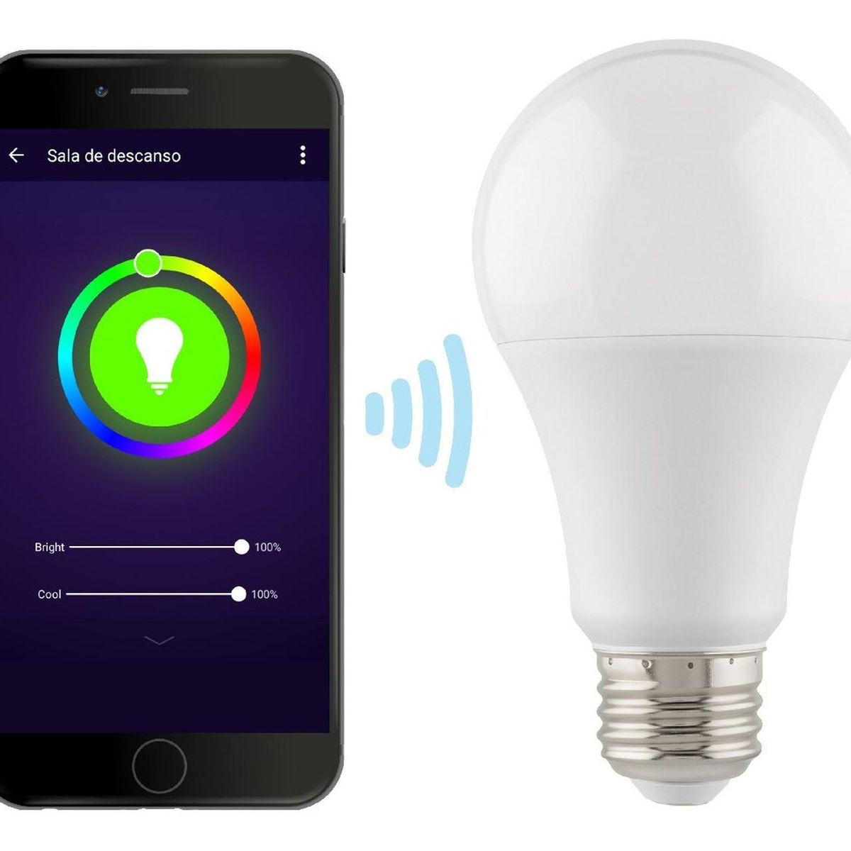 STEREN - Foco Led Rgb Controlado Por Wi-fi Luz Fría 7w - Shome-120