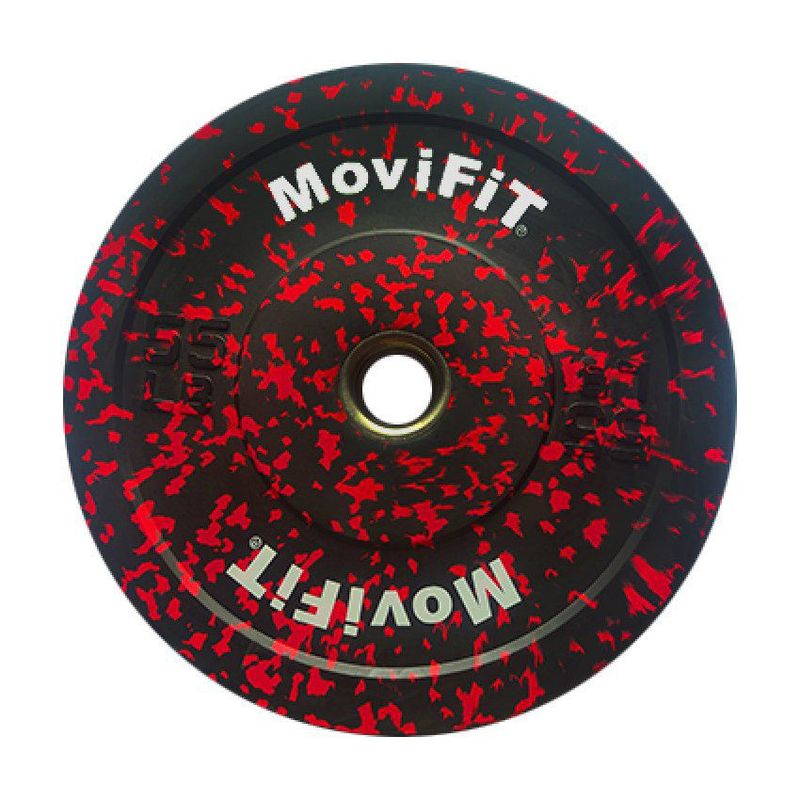 MOVIFIT - Disco bumper olimpico caucho colorfull 55 lb