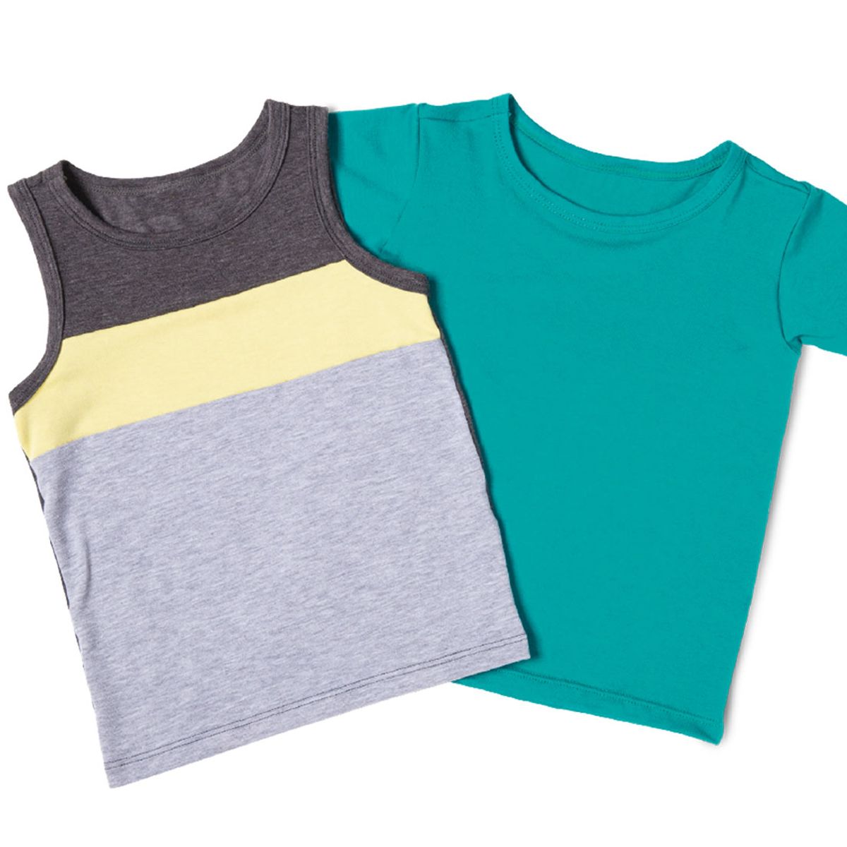 MARKETING PERSONAL - Camiseta Paq X2 Bebe Para Niño MP -Negro Cross - Verde Jade