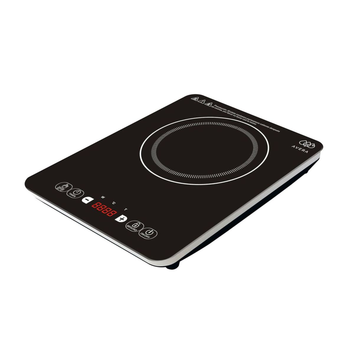 AVERA - Estufa de inducción avera eléctrica digital portátil 1 puesto – negro