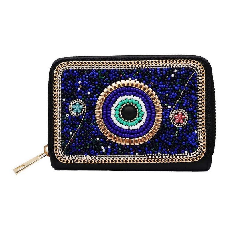 DAYOSHOP - Billetera Ojo Turco Nazar Artesanal Chaquira Protección