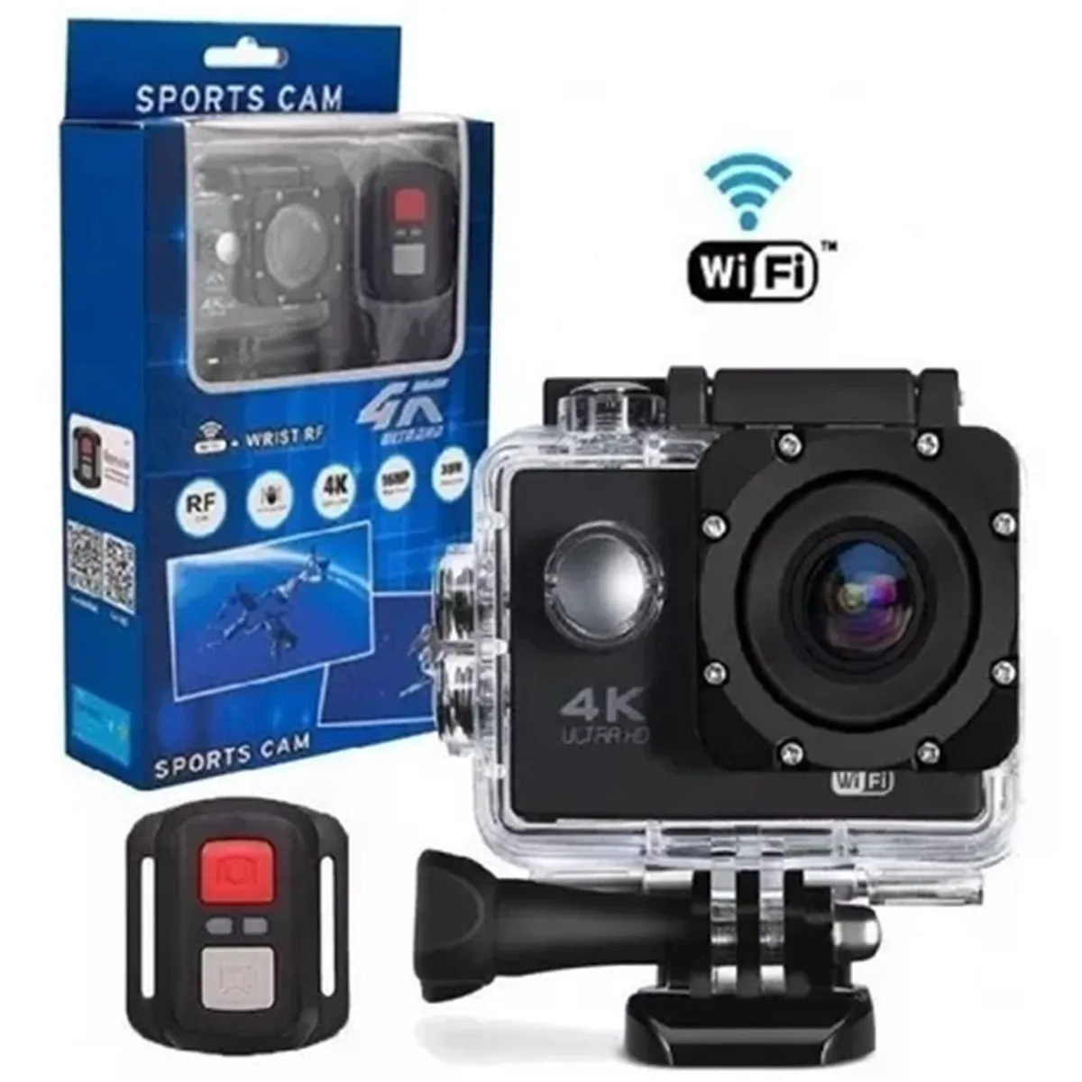 ONE PIXEL - Cámara De Acción Deportiva Wifi Full Hd 4K Sumergible