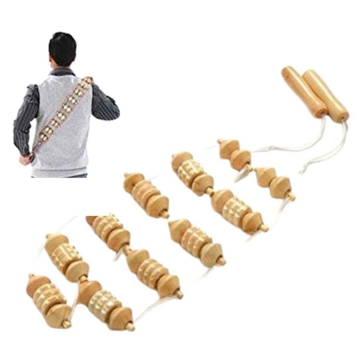 GENERICO - Masajeadores Banda grande para celulitis y relajacion madera