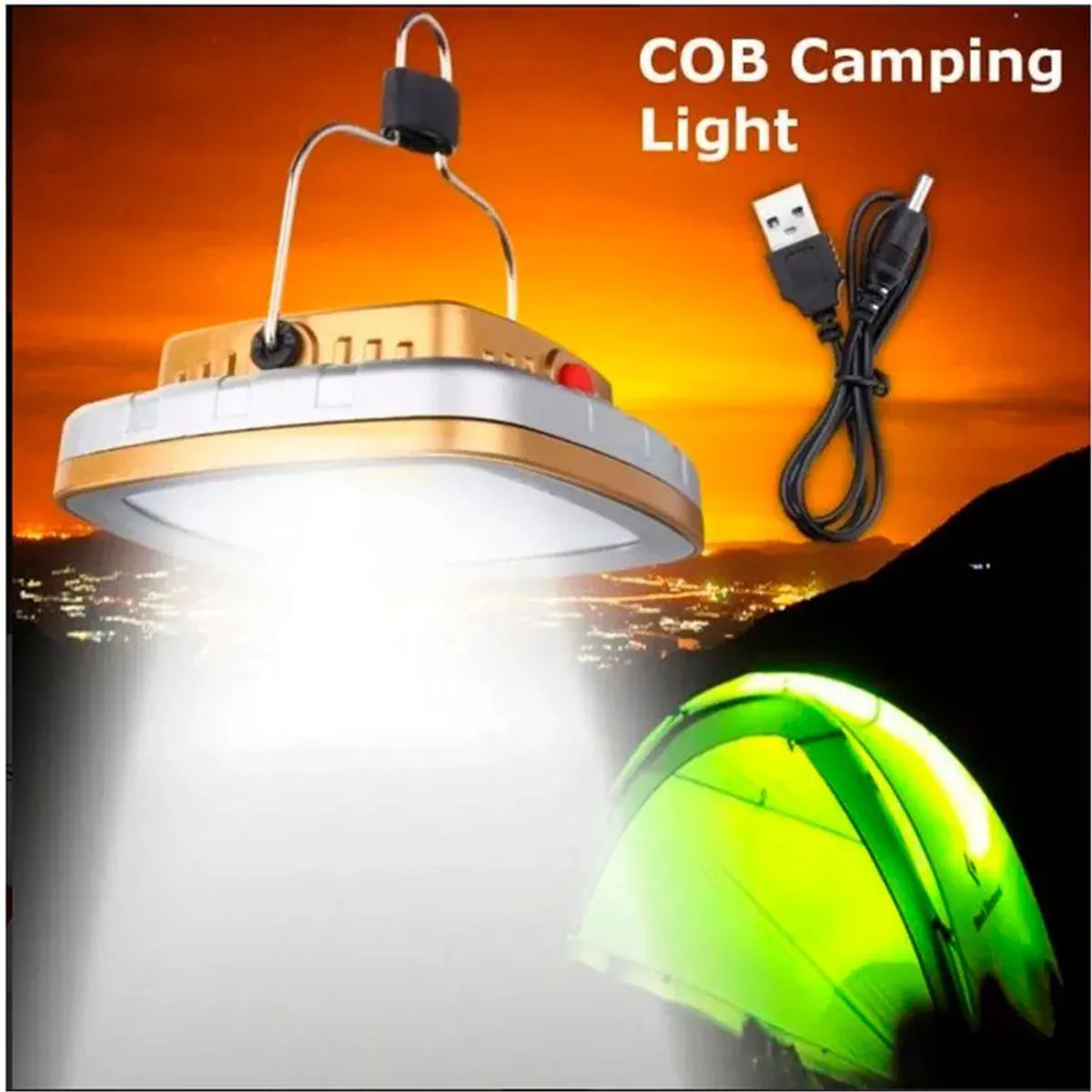 AS - Lampara Led Solar Usb Recargable Camping Portatil