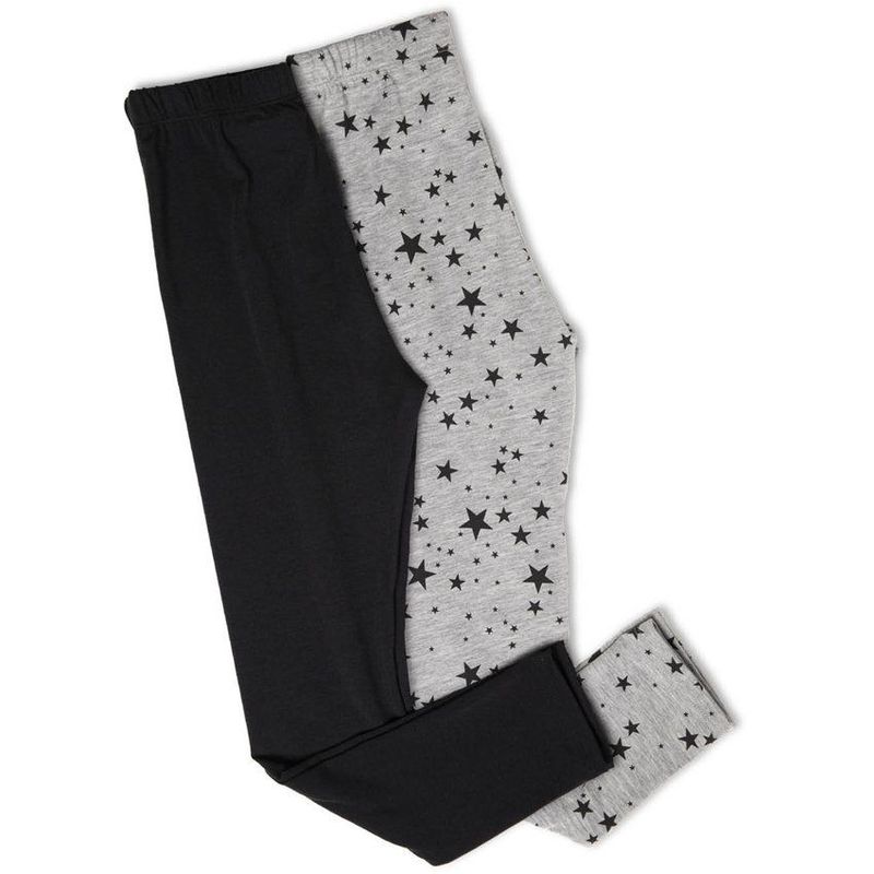 MARKETING PERSONAL - Legging Paq X2 Infantil Femenino Gris Jaspe MP