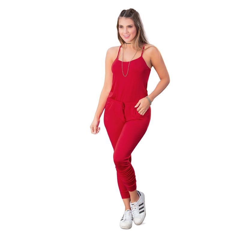 ATYPICAL - Enterizo Largo Juvenil Para Mujer Atypical -Rojo