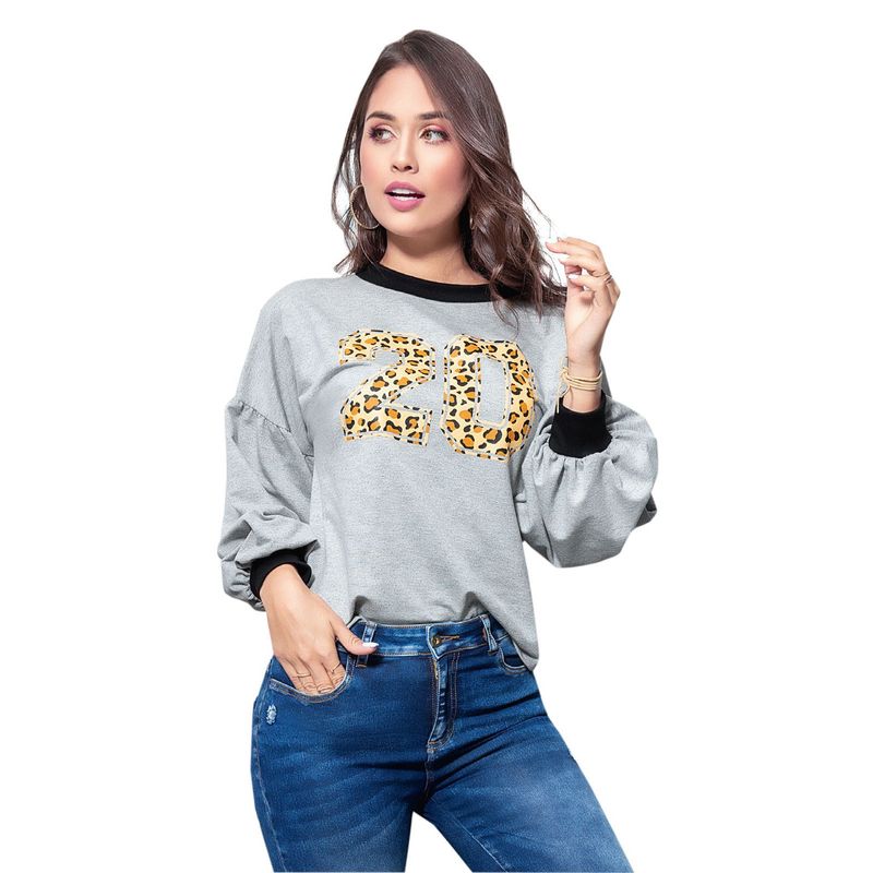ATYPICAL - Buzo Juvenil Para Mujer Atypical -Gris Jaspe