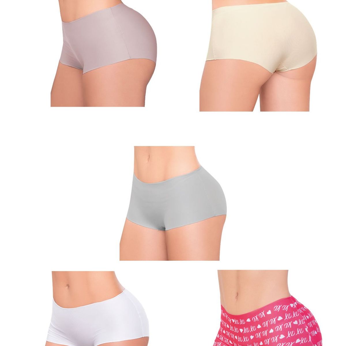 FORMAS INTIMAS - Cachetero Paq X5 Para Mujer Multicolor FI