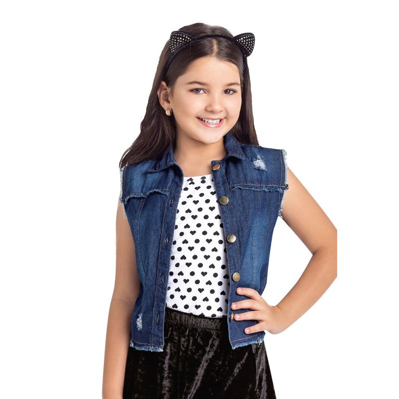MARKETING PERSONAL - Chaleco Infantil Femenino Azul Marketing  Personal_.