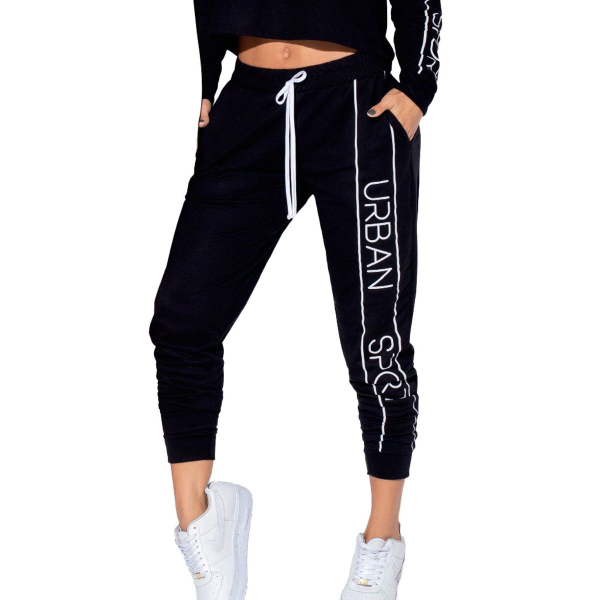 FORMAS INTIMAS - Pantalón Sudadera Mujer Negro Fi 89330