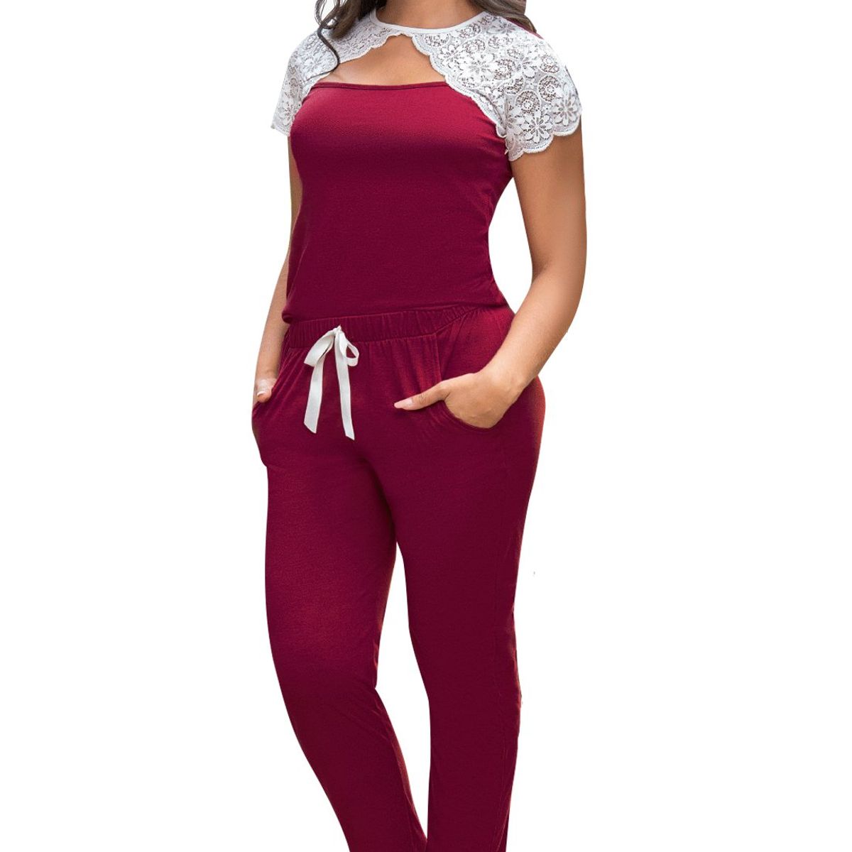 FORMAS INTIMAS - Camisa Pijama Adulto Vinotinto Fi 83267