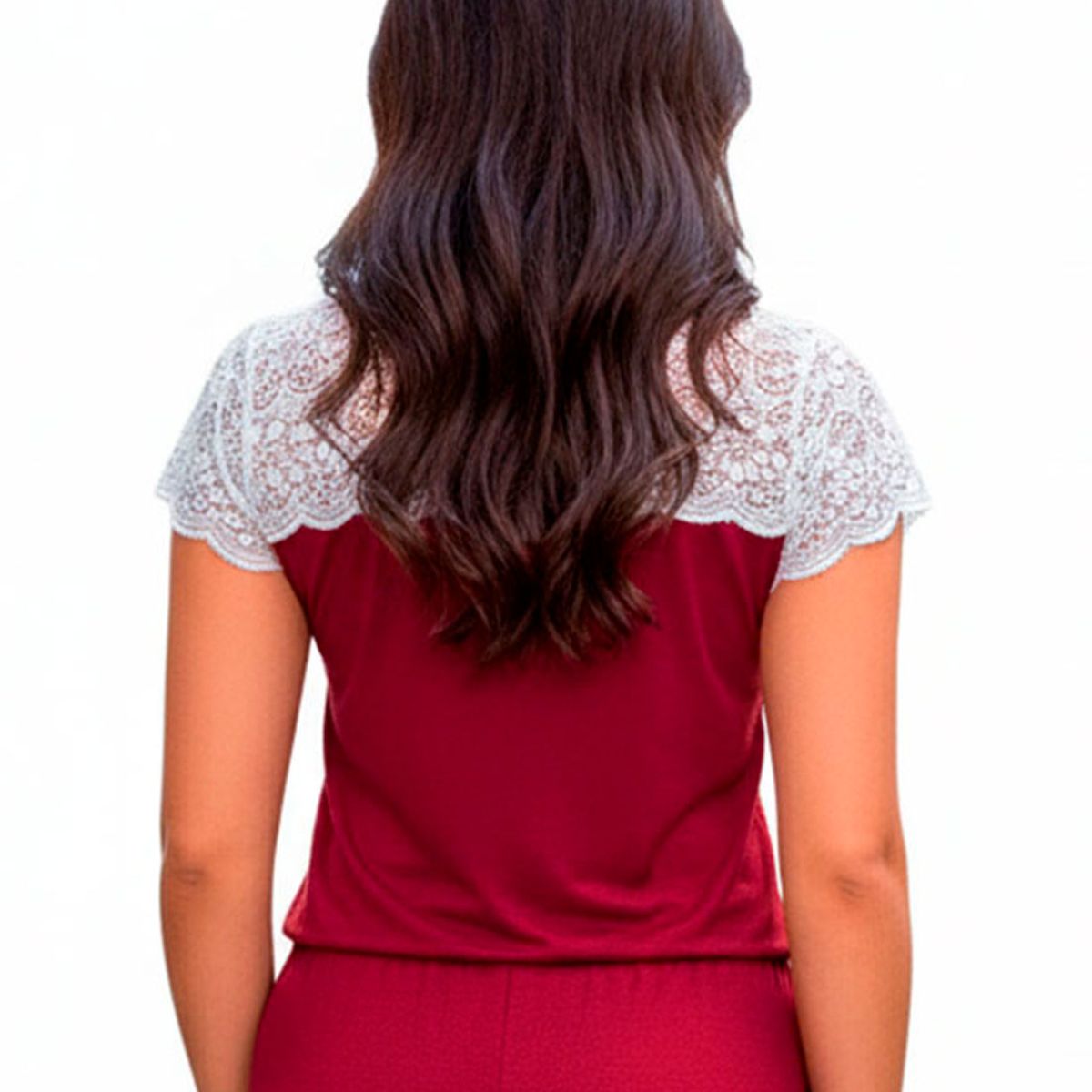 FORMAS INTIMAS - Camisa Pijama Adulto Vinotinto Fi 83267