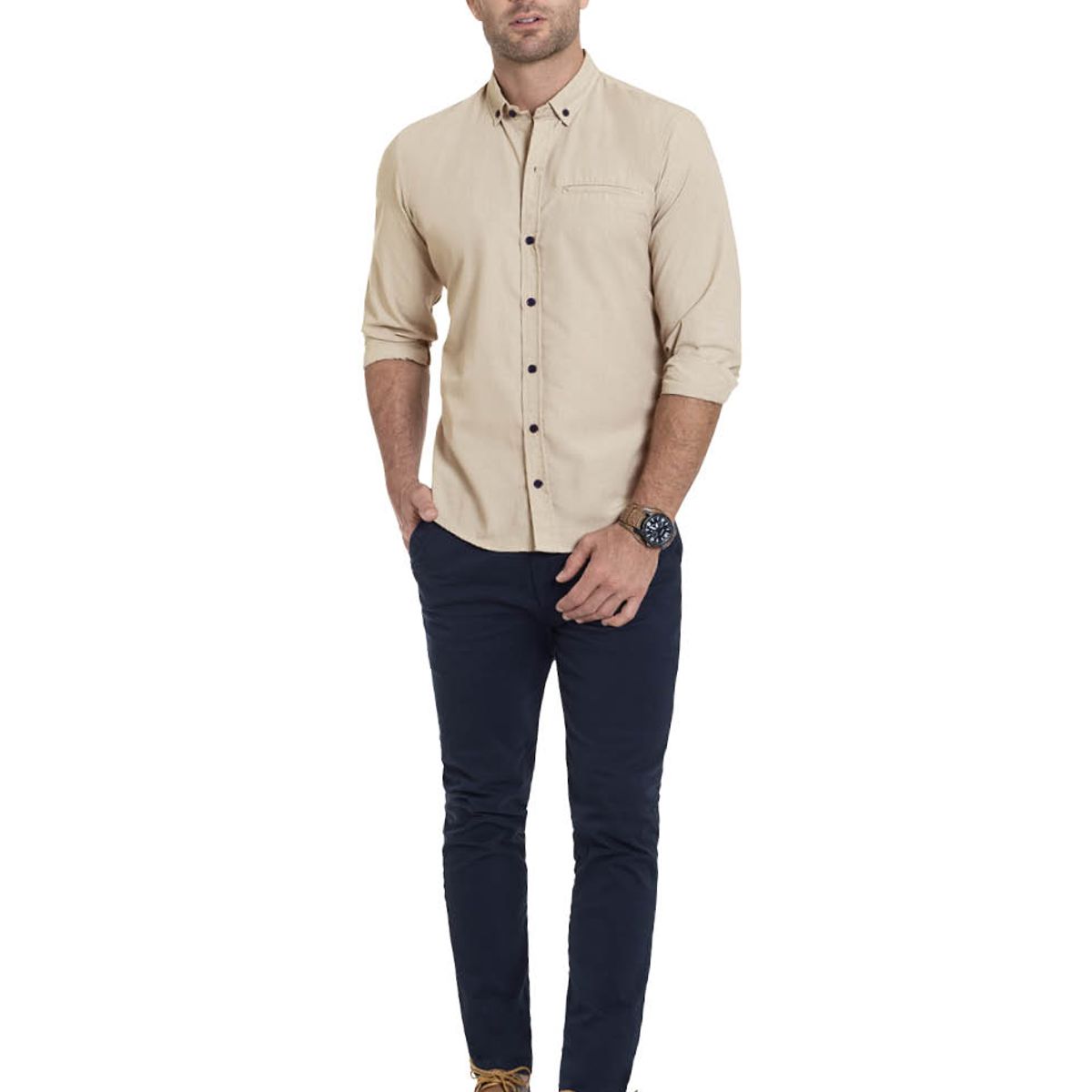 MARKETING PERSONAL - Camisa Adulto Masculino Caqui MP