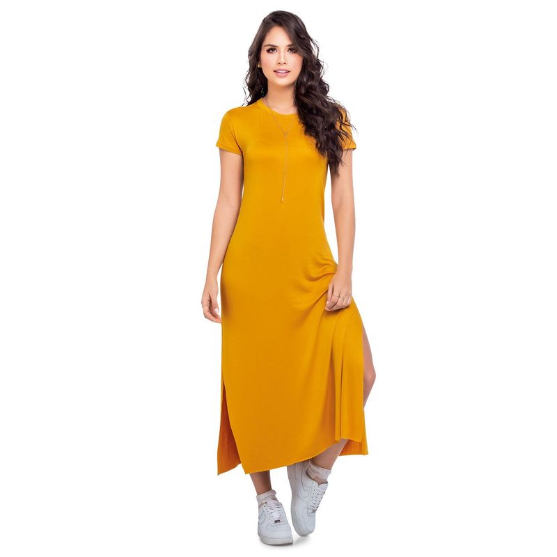 ATYPICAL - Vestido Juvenil Femenino Mostaza Atypical