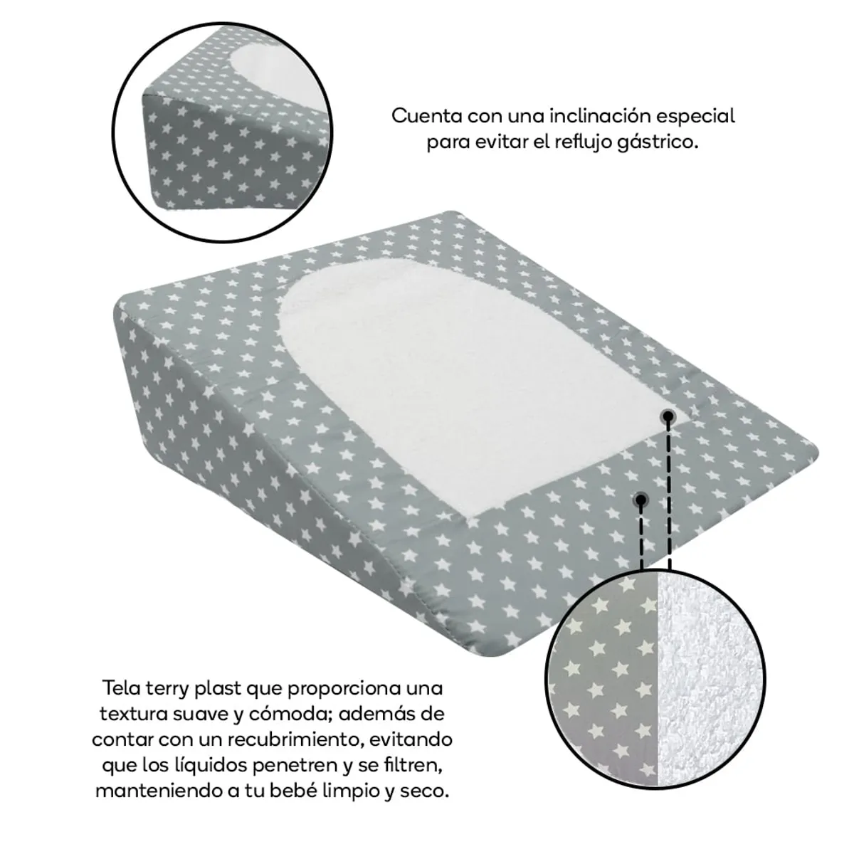 TORAL - Almohada antireflujo para bebés toral gris