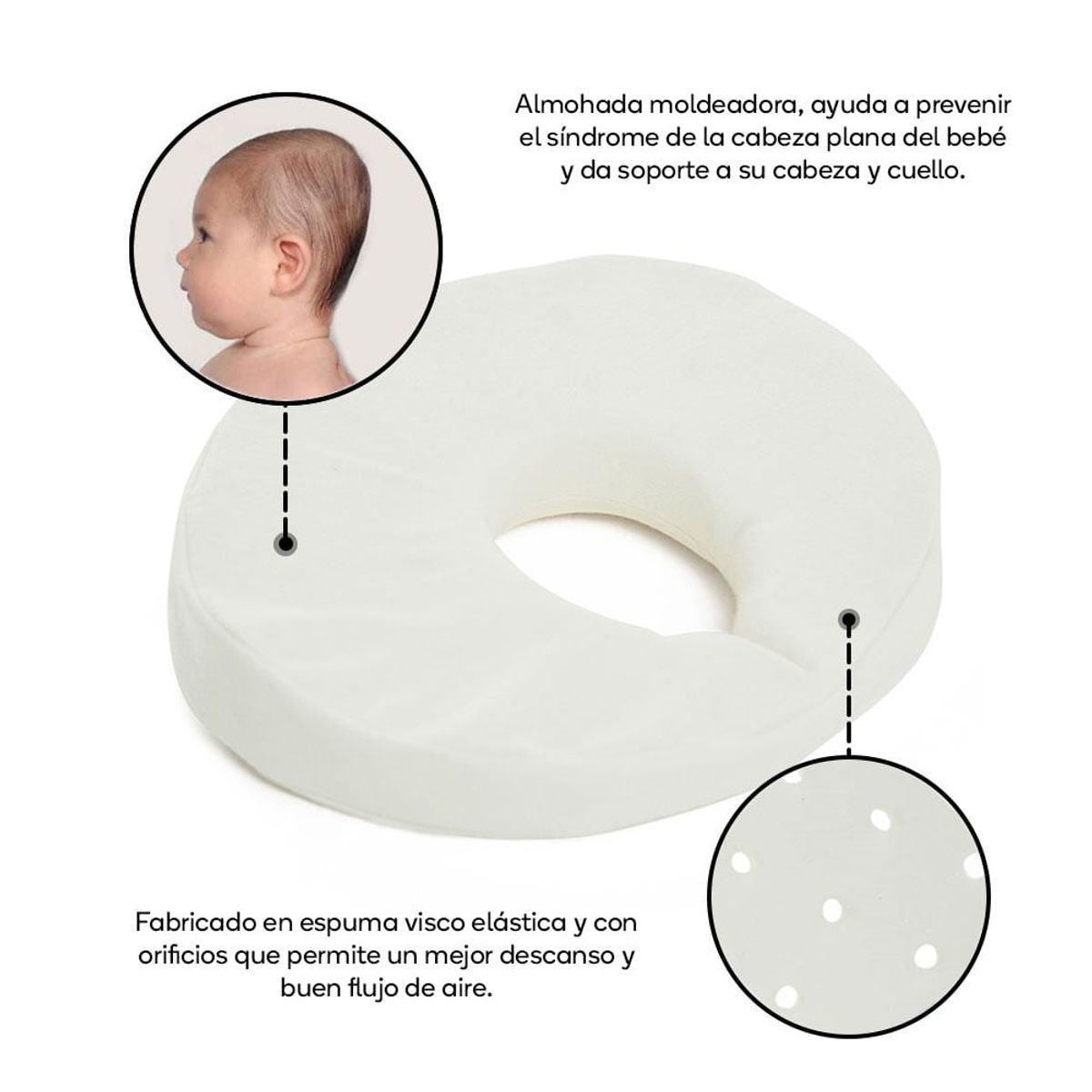 TORAL - Almohada moldeadora para bebe toral beige