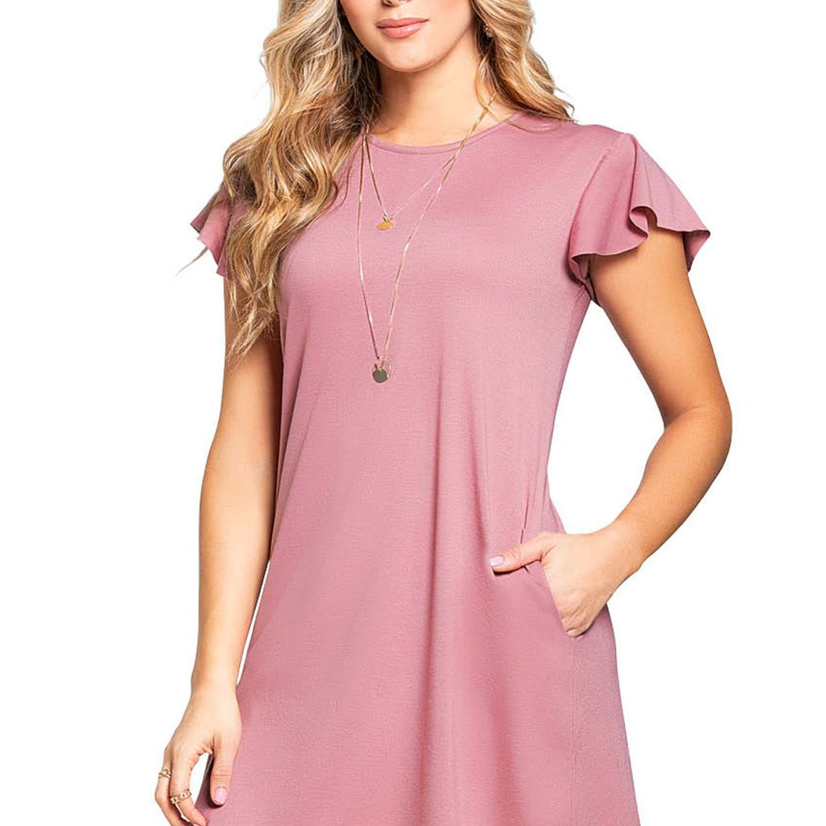 MARKETING PERSONAL - Vestido Corto Para Mujer Palo De Rosa Oscuro MP