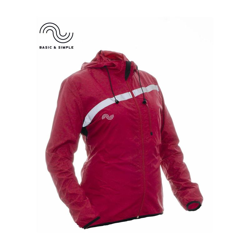 BASIC & SIMPLE - Chaqueta rompeviento con malla para mujer.