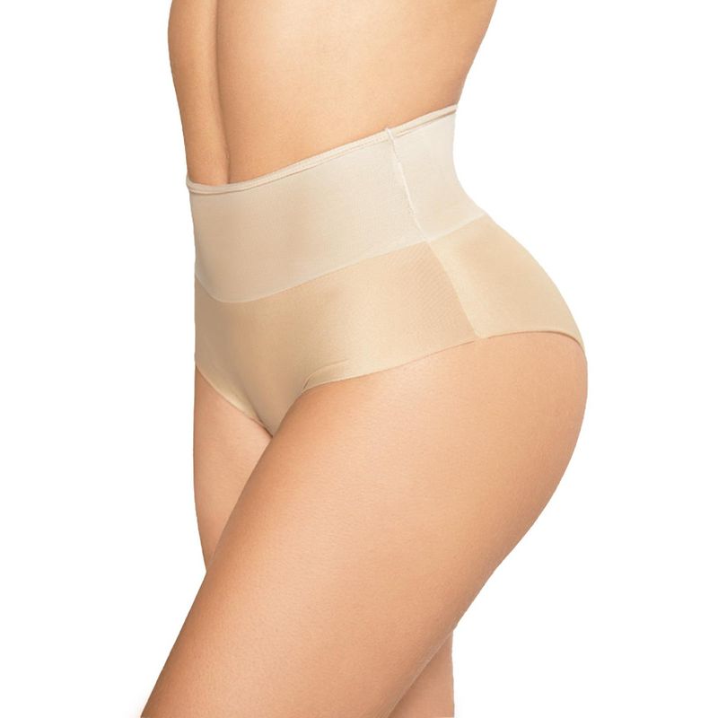 FORMAS INTIMAS - Panty Paq X2 Adulto Bicolor Piel/Negro Fi 96145