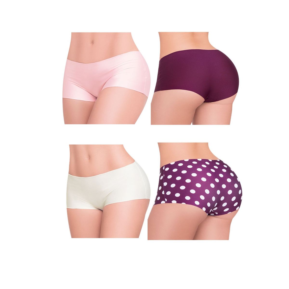 FORMAS INTIMAS - Cachetero Paq X4 Para Mujer Multicolor FI