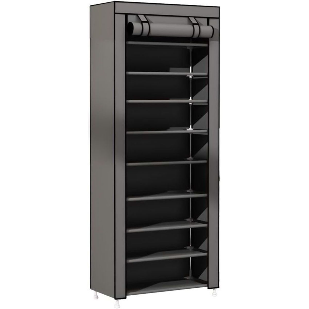 STAY ELIT - Zapatera de armario 9 niveles para 27 pares color gris resistente