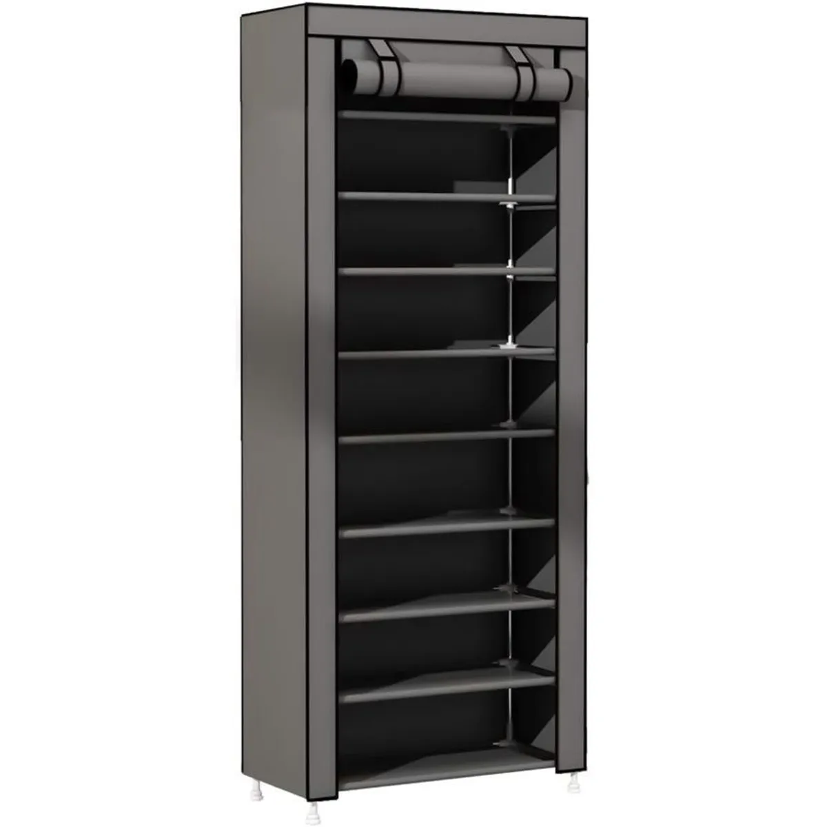 STAY ELIT - Zapatera de armario 9 niveles para 27 pares color gris resistente