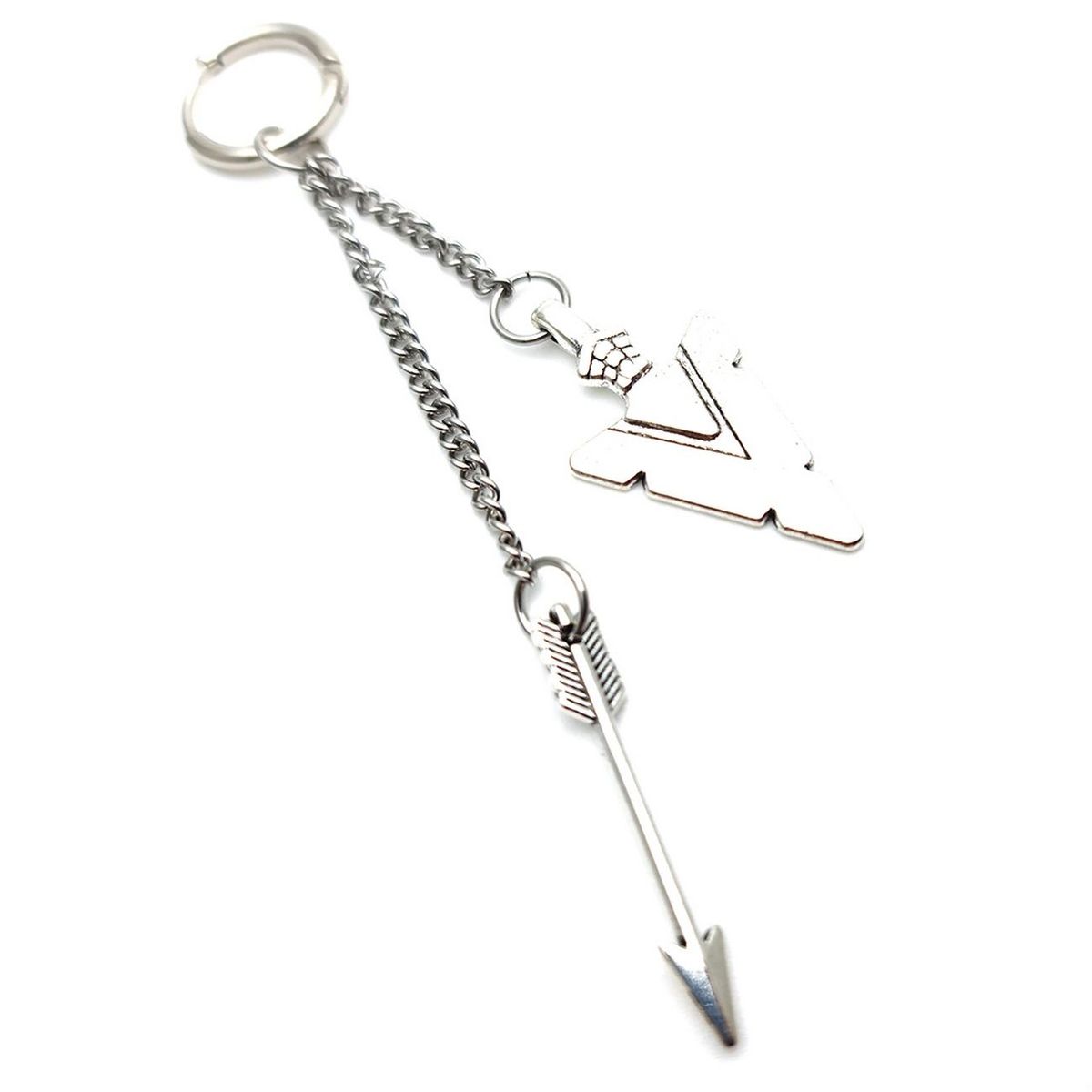 DAYOSHOP - Solitario Flecha Y Punta Flecha En Acero_.