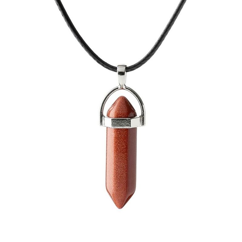 DAYOSHOP - Collar Cuarzo Lluvia De Oro Mas Estuche