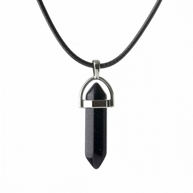 DAYOSHOP - Collar Cuarzo Lluvia De Plata Mas Estuche