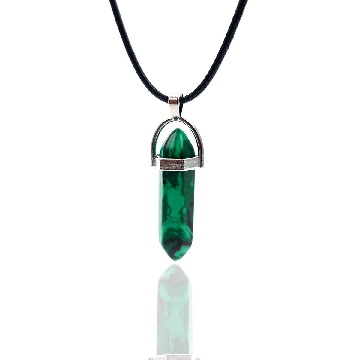 DAYOSHOP - Collar Cuarzo Malaquita Mas Estuche