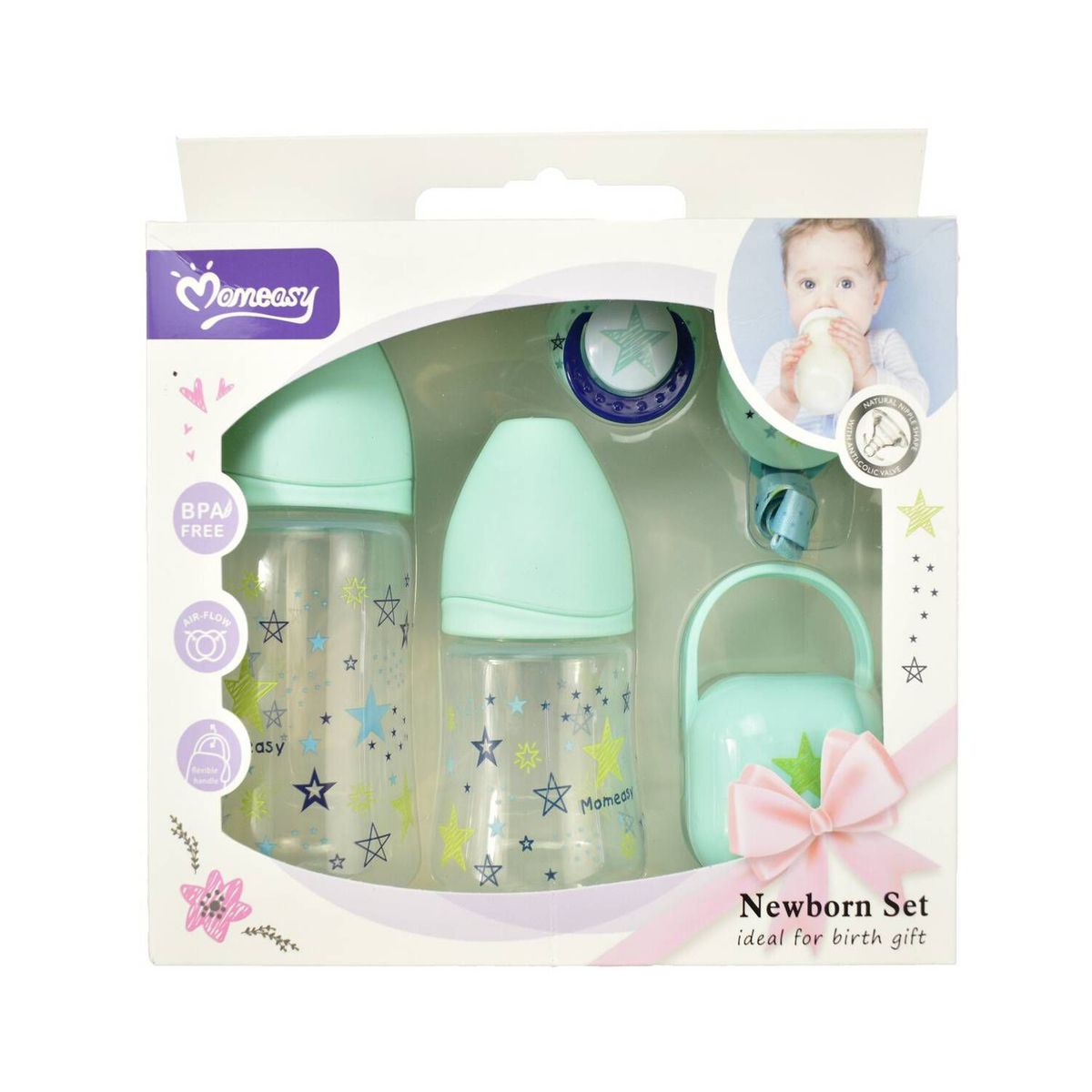 MUNDO BEBE - Set kit teteros anticolicos para bebé niño