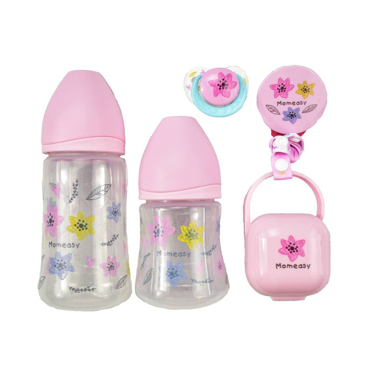 MUNDO BEBE - Set kit de teteros anticolicos para bebé niña