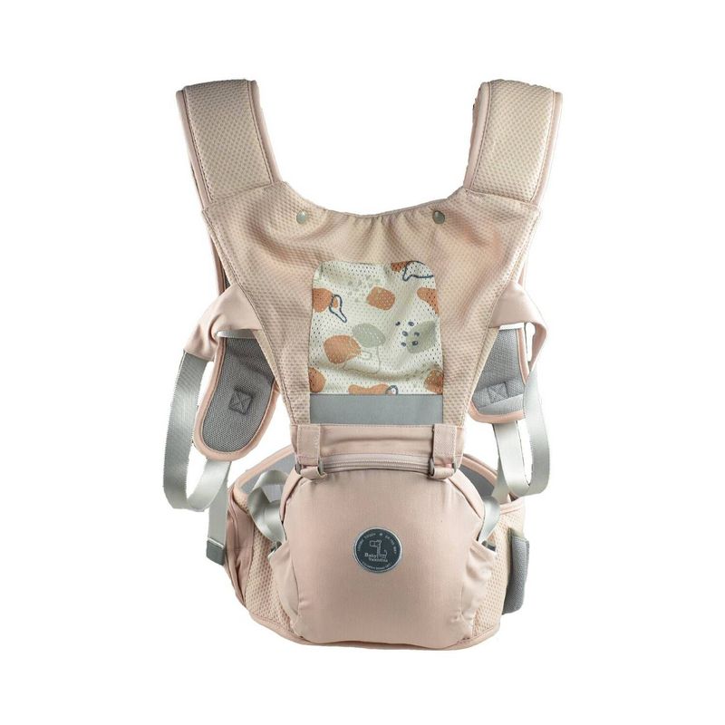 MUNDO BEBE - Cargador porta bebé ergonómico con asiento rosa