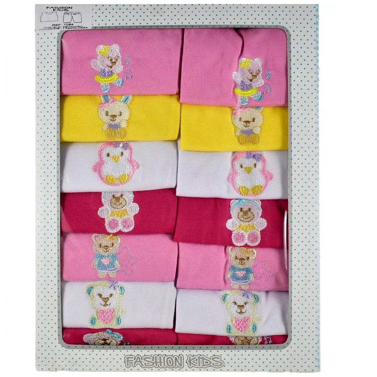 MUNDO BEBE - Semanario bebé niña set 14 piezas primer día rosa...