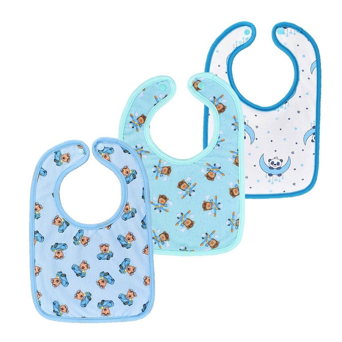 MUNDO BEBE - Baberos bebé set x 3 toalla algodón