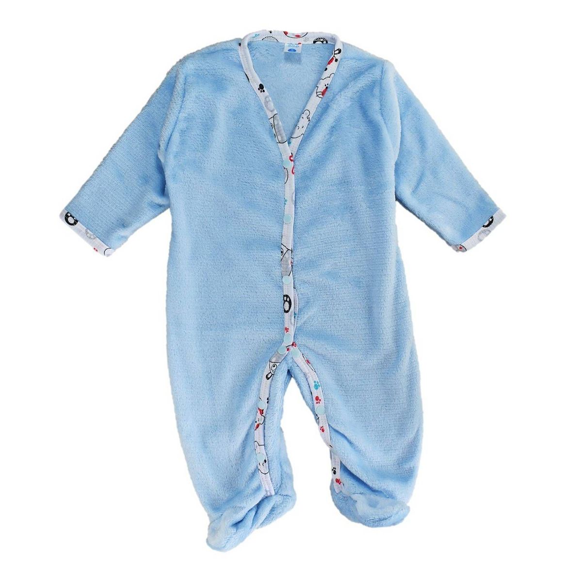 MUNDO BEBE - Pijama bebé azul térmica enteriza antialérgica