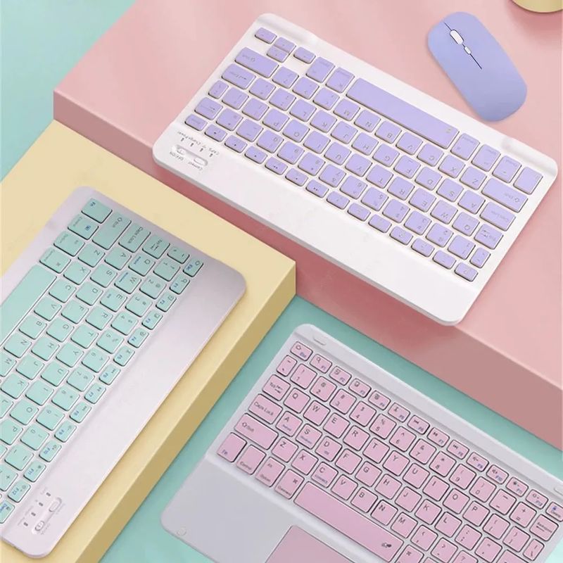 GENERICO - Teclado Bluetooth Recargable Mouse Keyboard Color Verde