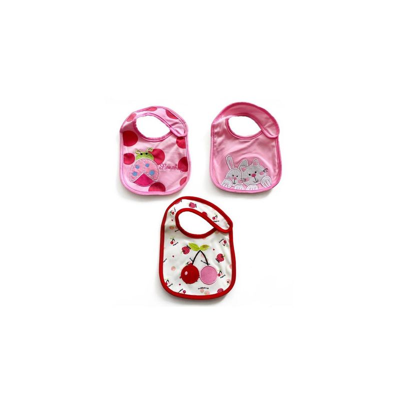 MUNDO BEBE - Babero set x 3 unidades para bebe niña