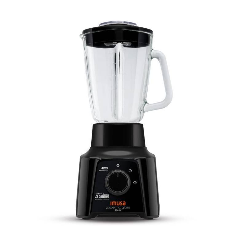 IMUSA - Licuadora Imusa Powermix Glass 2 Velocidades Negra.