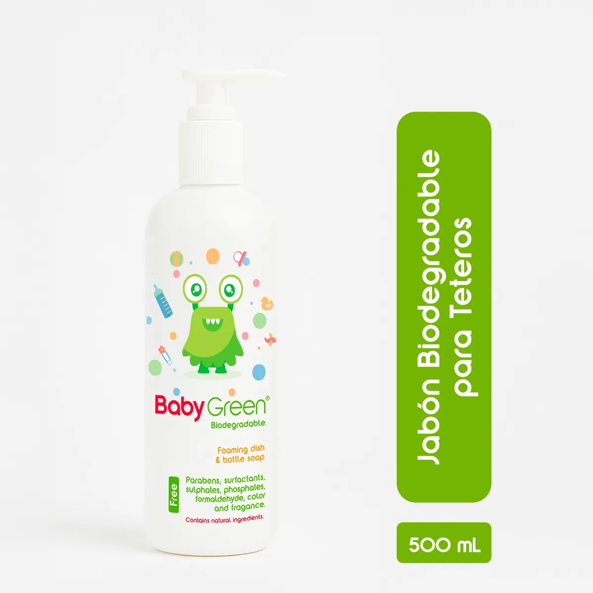 BABYGREEN - Jabón para teteros babygreen medio litro