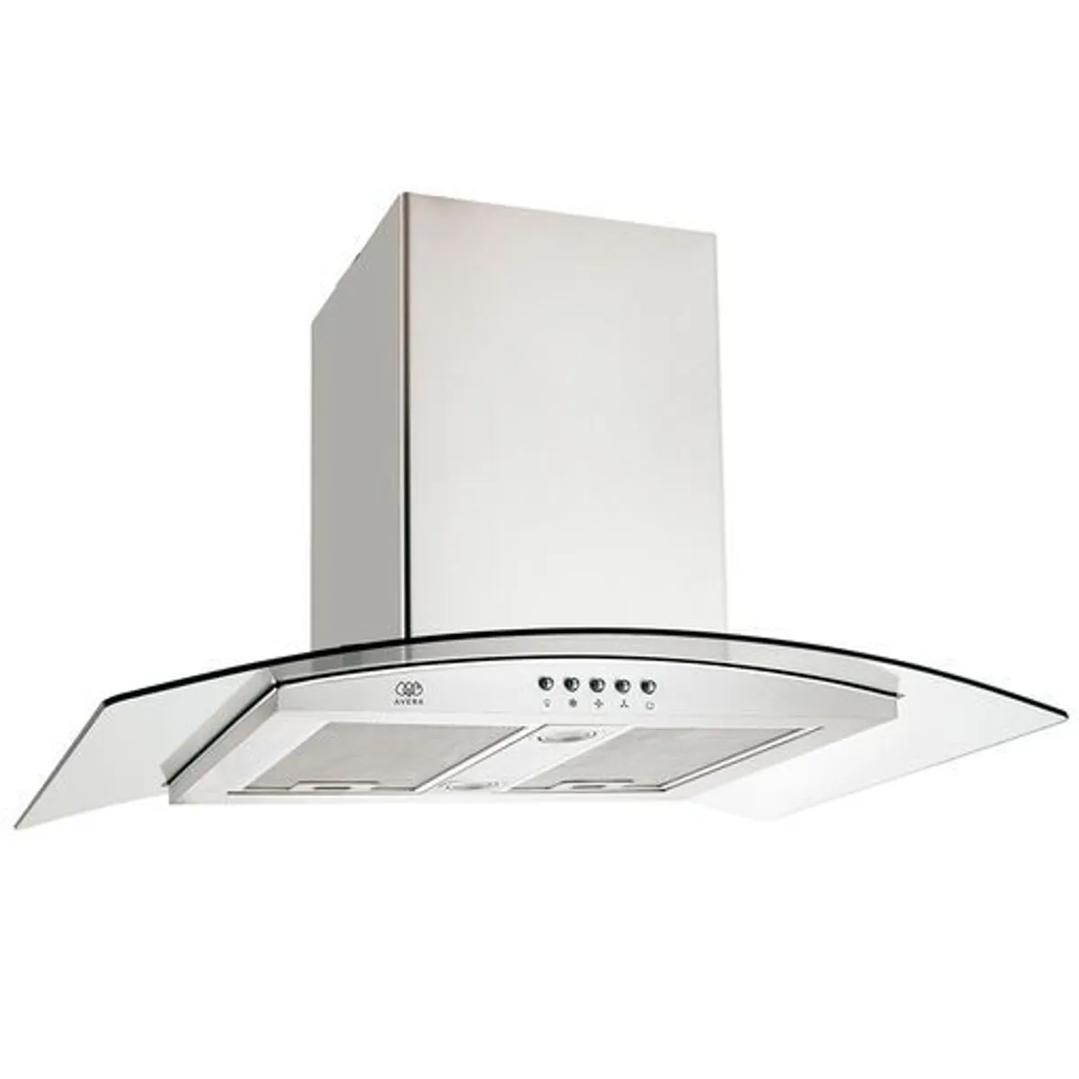 AVERA - Campana Extractora de Isla Avera Acero Vidrio Templado 90 cm-