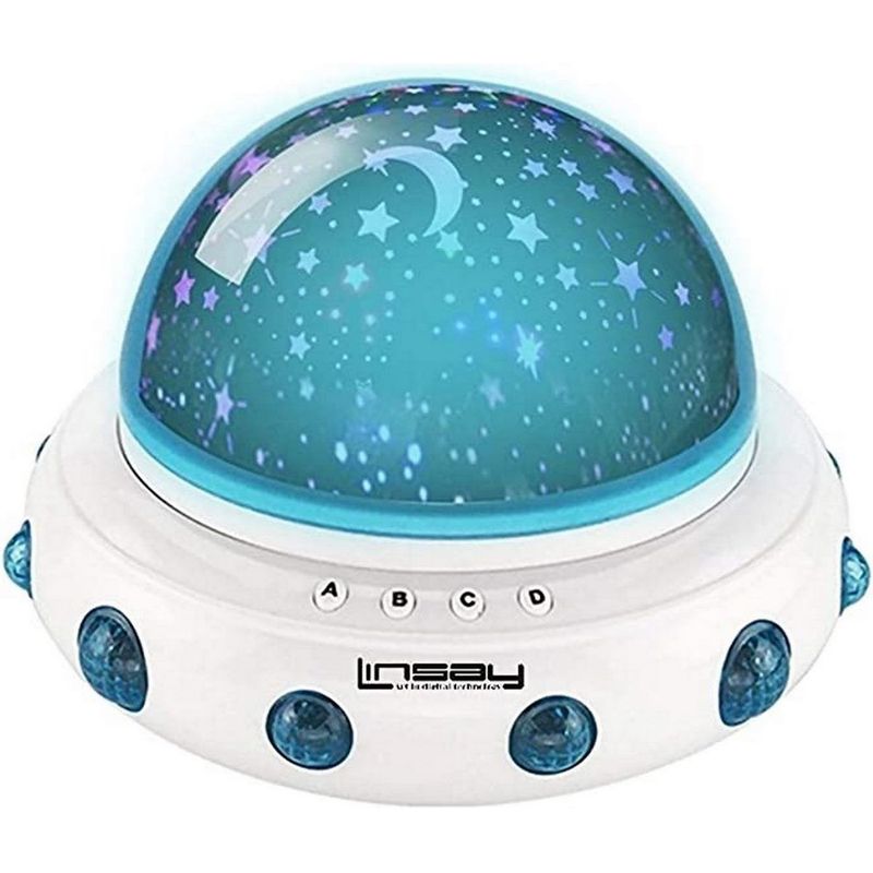 DAYOSHOP - Lampara Rotatoria Proyector Cielo Estrellas Nave Espacial.