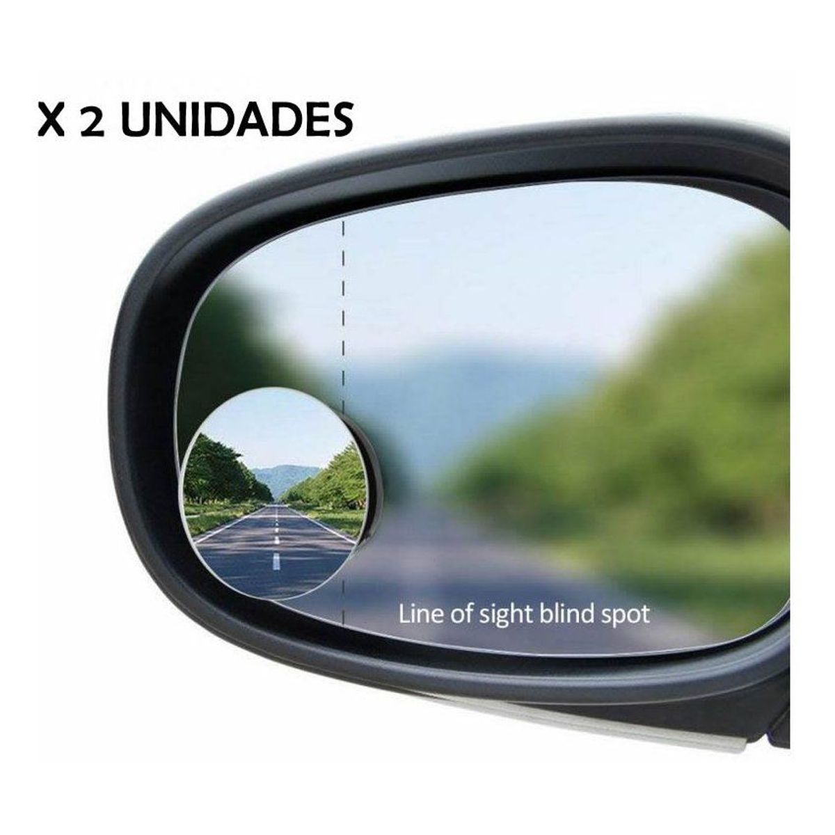 GENERICO - Espejo retrovisor punto ciego muerto 360 grados x 2 unidades