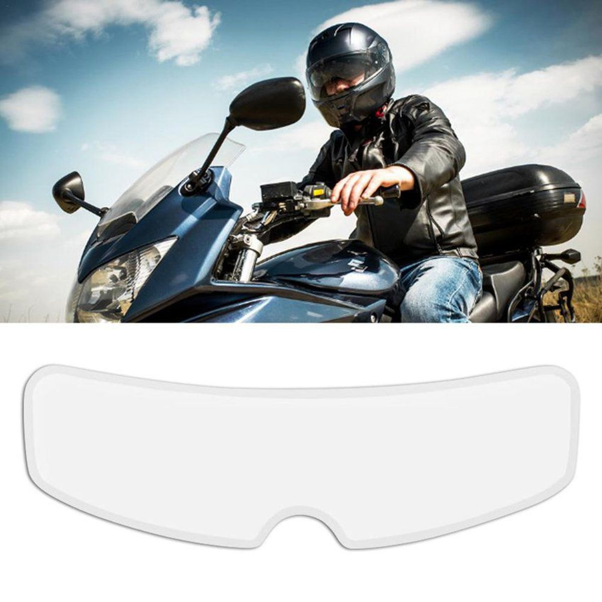 ZHOPI CO - Pelicula Protectora De Casco Moto Antiempañante x 2 unidades