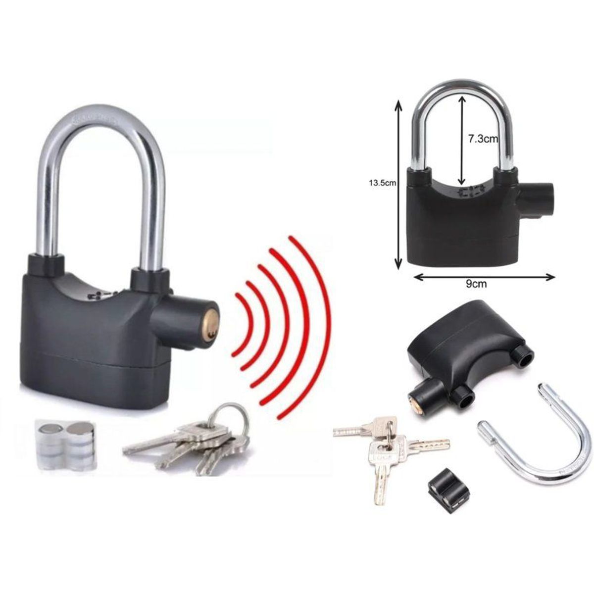 ZHOPI CO - Candado Alarma De Seguridad Para Motos  Bicicletas