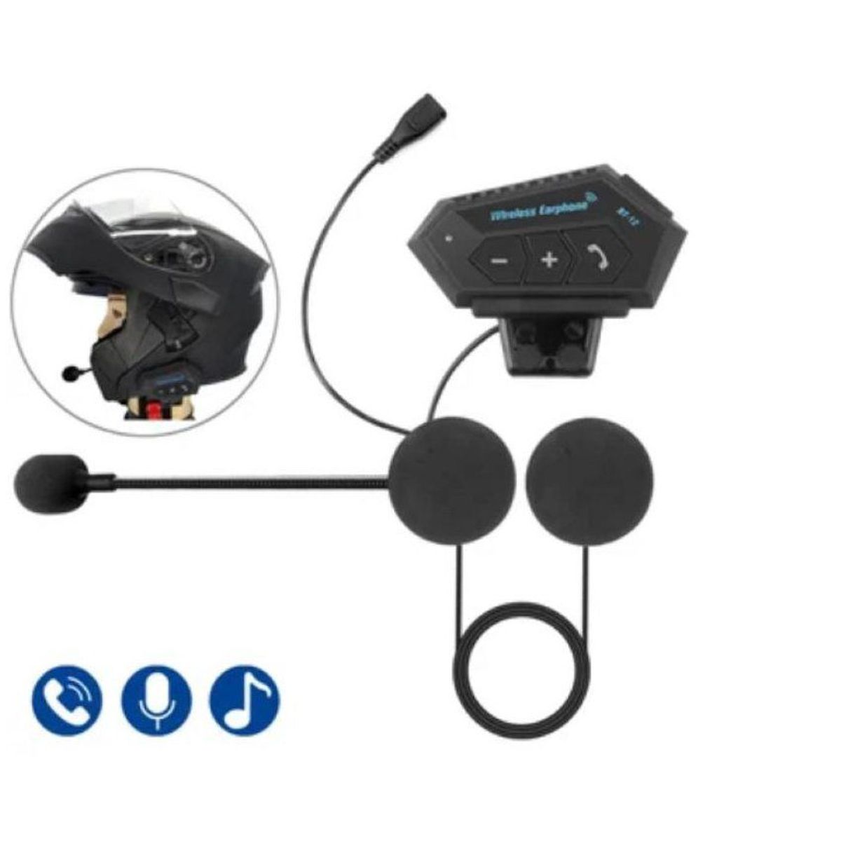 ZHOPI CO - Intercomunicador Moto bt12 auriculares casco bluetooh