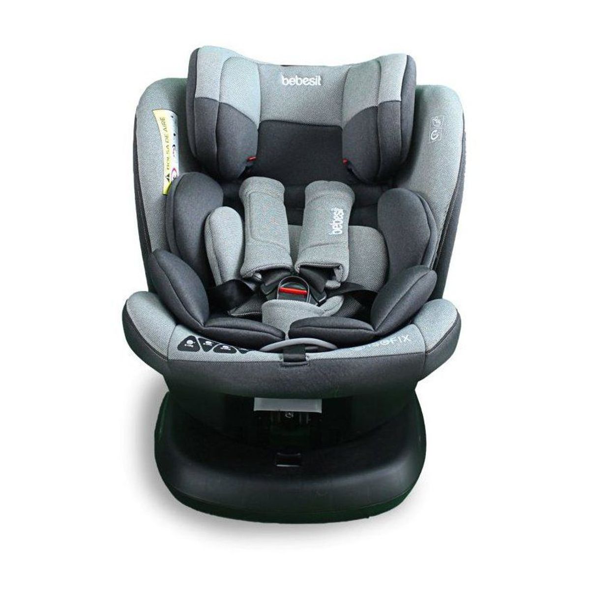BEBESIT - Sillas para carro bebe  Bebe Supra 360 Isofix Gris Grupo 0-1-2-3.